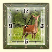 Wanduhr Rehbock